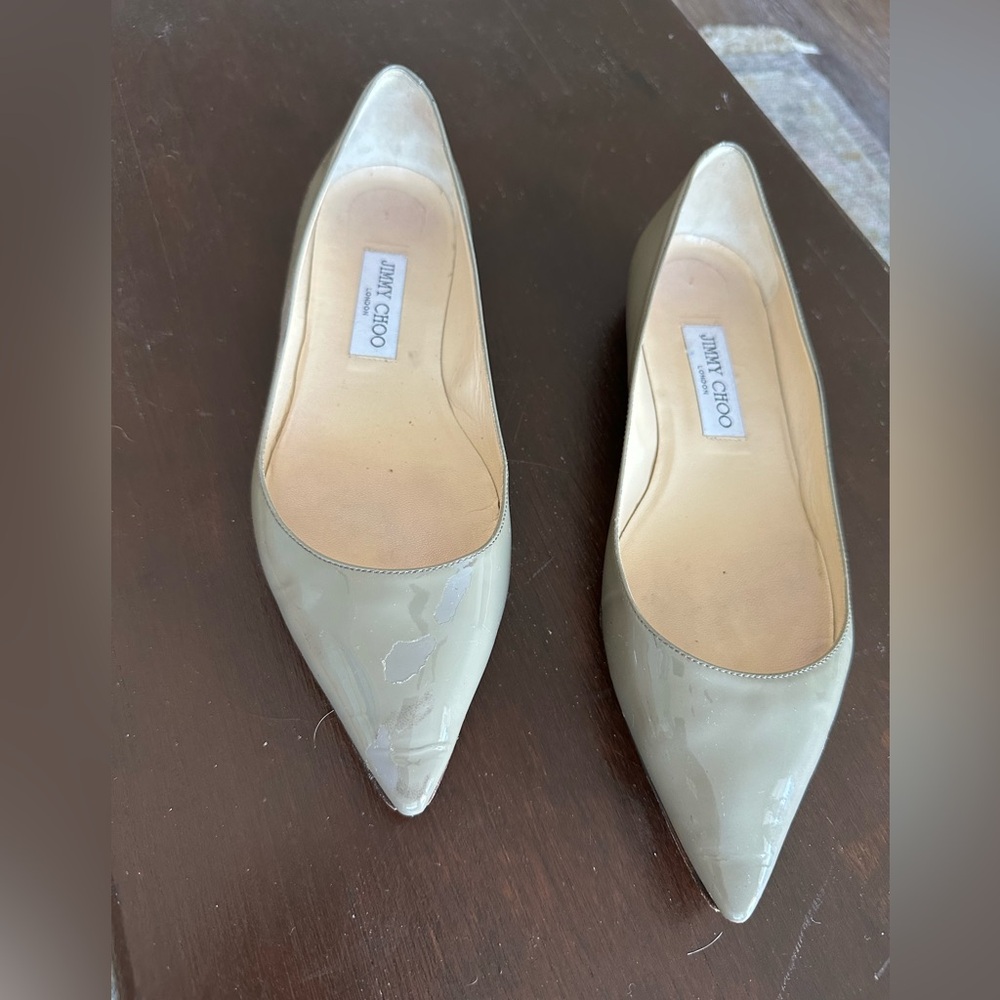 **** Jimmy Choo Size 39 Patent Leather Flats - Picture 2 of 11
